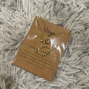 NWT Virgo Pack of three zodiac sign necklace